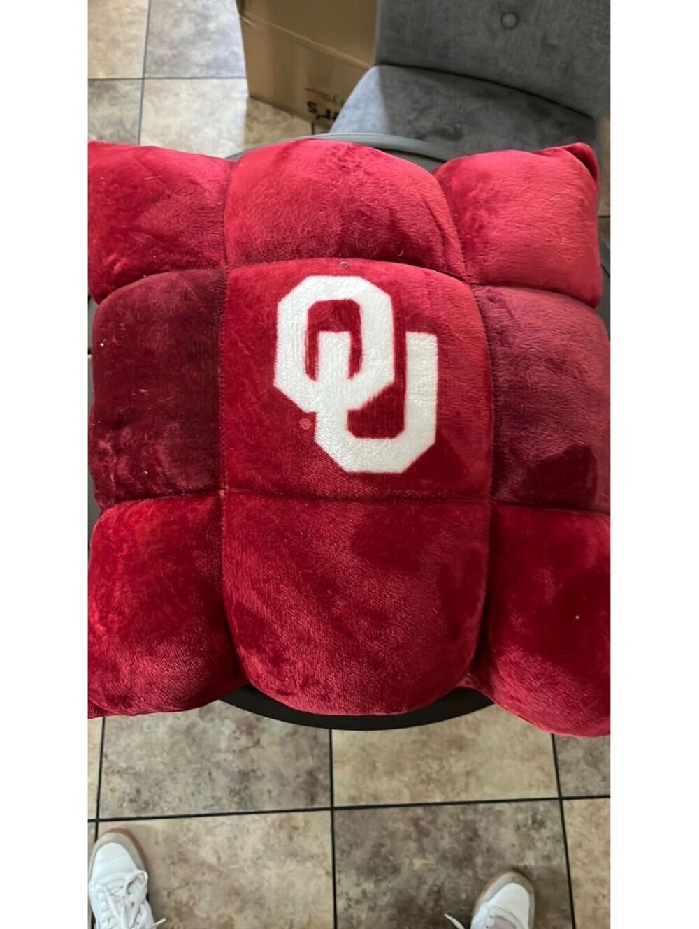Oklahoma Sooners NCAA Bubble Color Patch Pillow